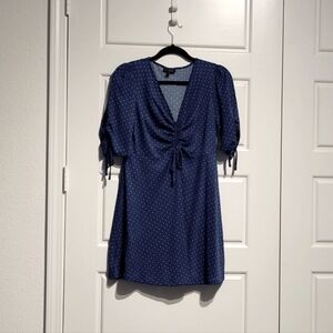 Topshop polka dots tie minidress